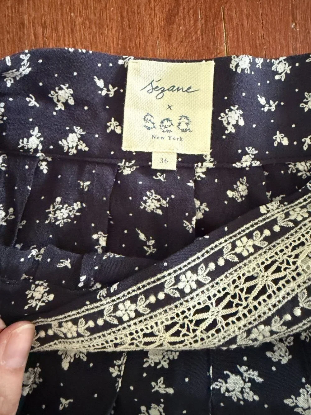 Sezane X Sea NY Floral Midi Skirt Size 36 - Picture 4 of 5